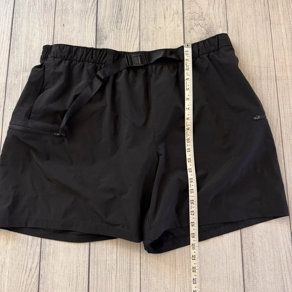 Adidas Black Hiking Trail Shorts Belted Zip Pocket Men's 2XL Lightweight